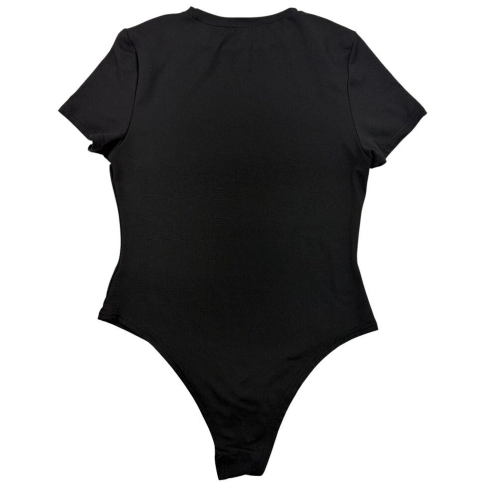Black Short Sleeve Bodysuit Women’s Size L - Picture 2 of 10